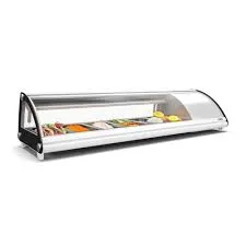 [KM-SR60-WH] 60" COUNTER TOP GLASS SUSHI DISPLAY REFRIGERATOR WHITE