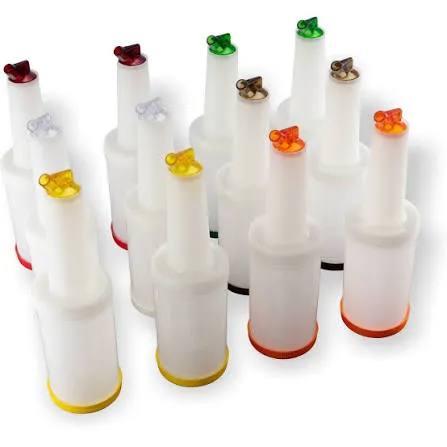 1QT STORE N' POUR CONTAINER SET W/ ASSORTED CAPS